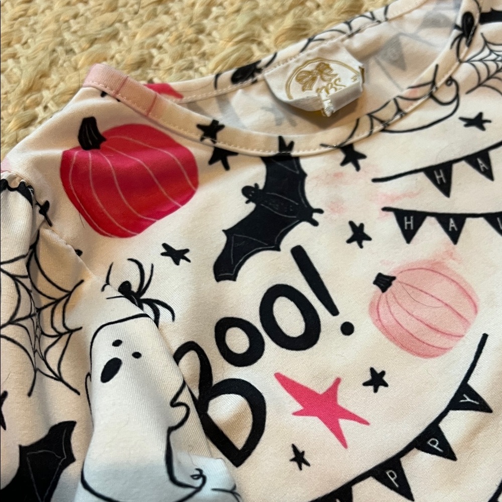 Spooky Boo Kids Halloween Dress - Pink & Black - Picture 5 of 6